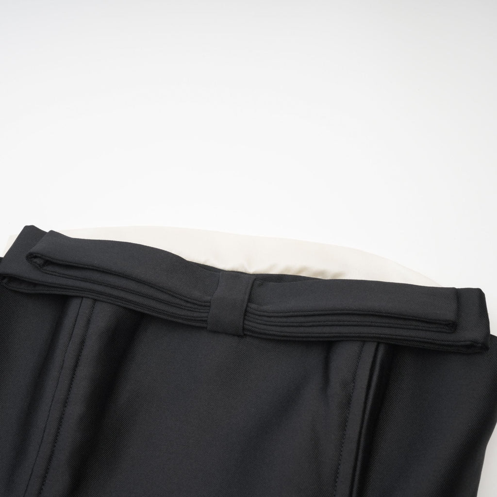 Felisara black bowknot midi dress