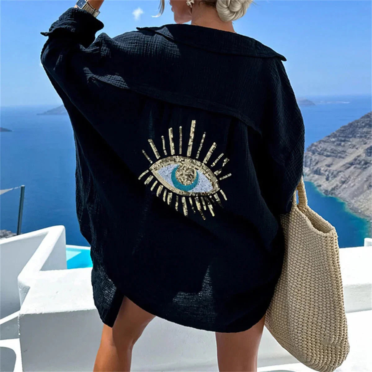 Vedra | Ibiza Eye Oversized Blouse