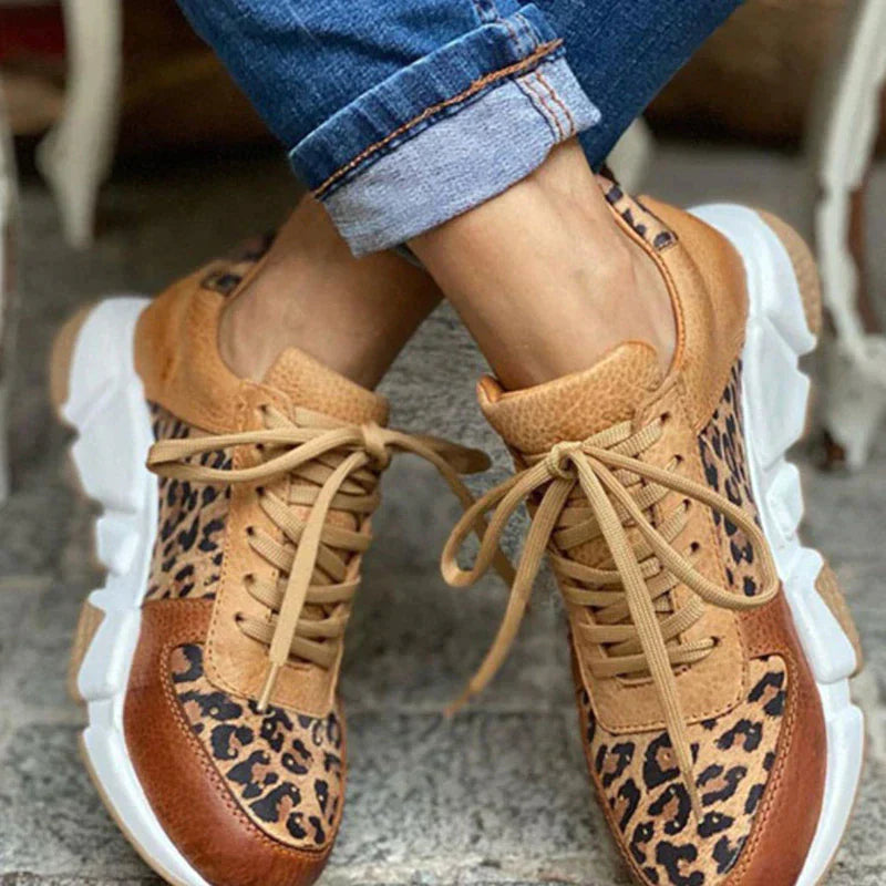Eva | Trendy Luipaard Print Sneakers voor Dames