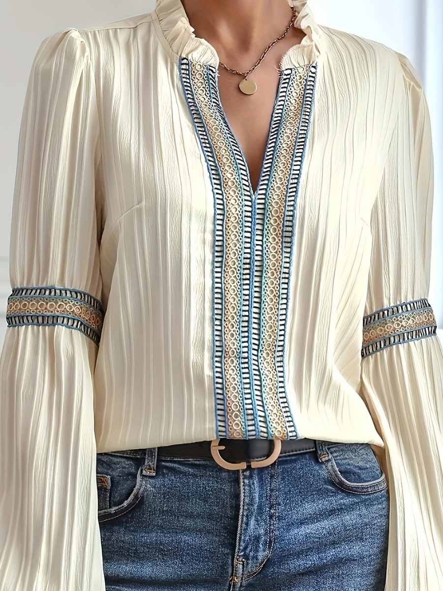 Lang Mouw Shirt met V Hals