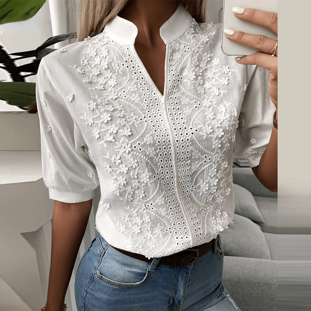 Filippa | Kanten V-hals Blouse