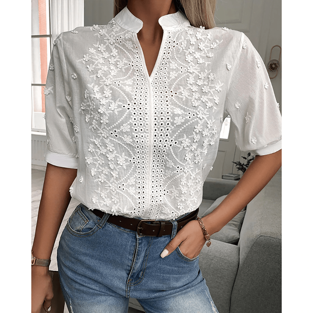 Filippa | Kanten V-hals Blouse