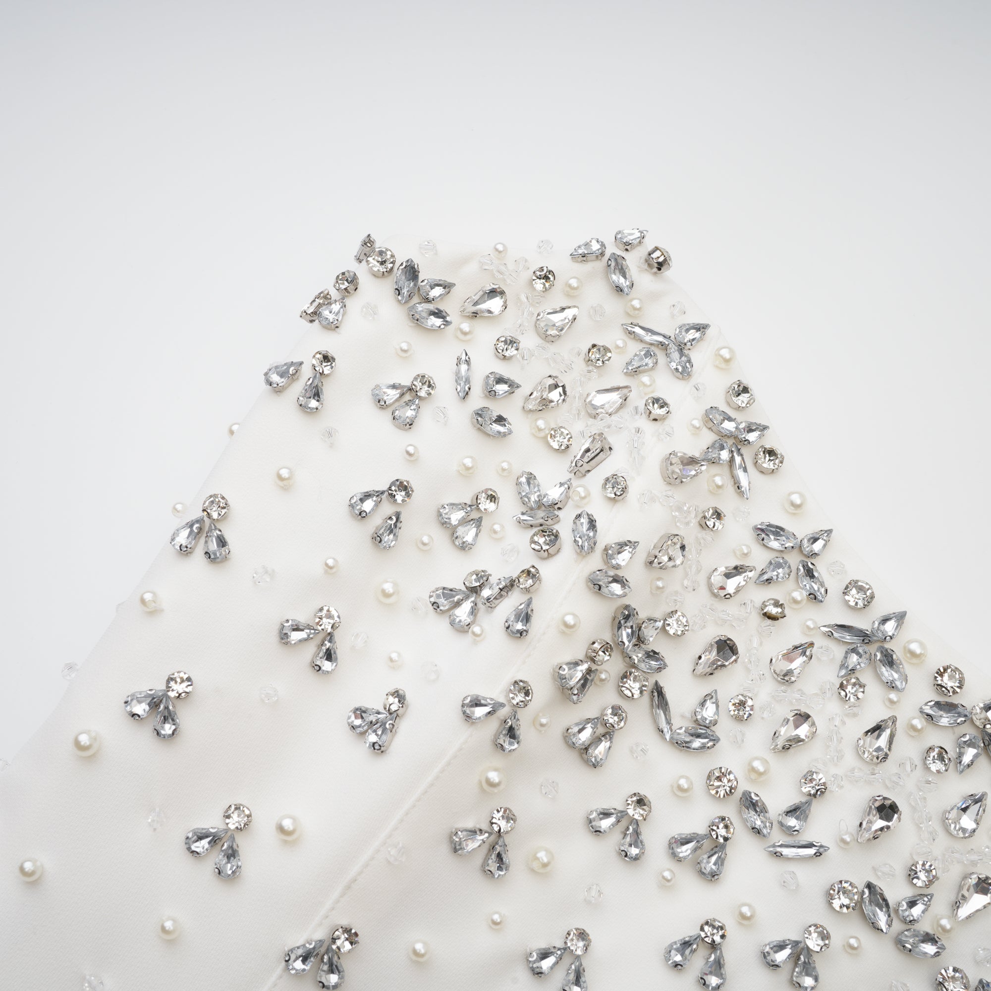 Melisande white embellished midi dress