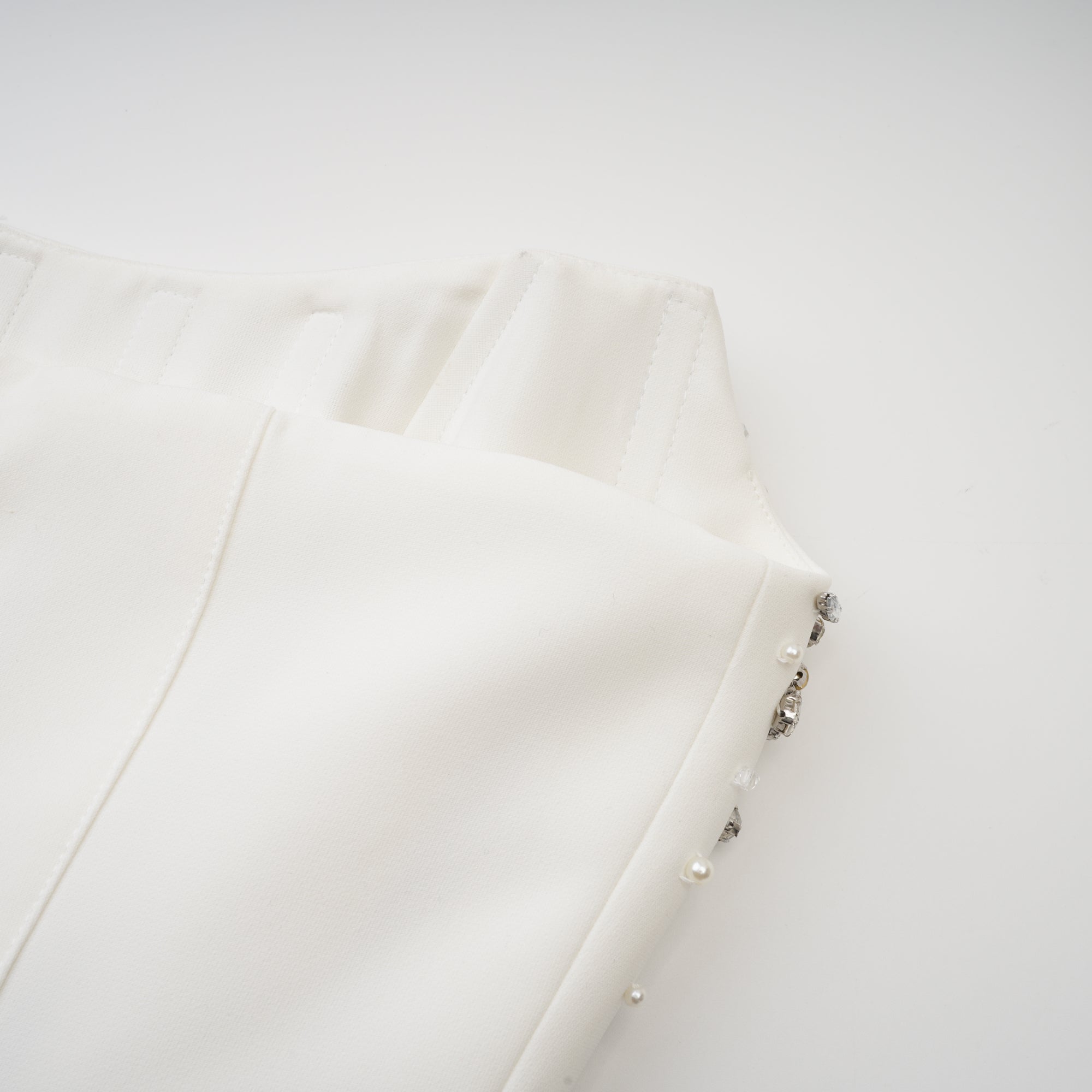 Melisande white embellished midi dress