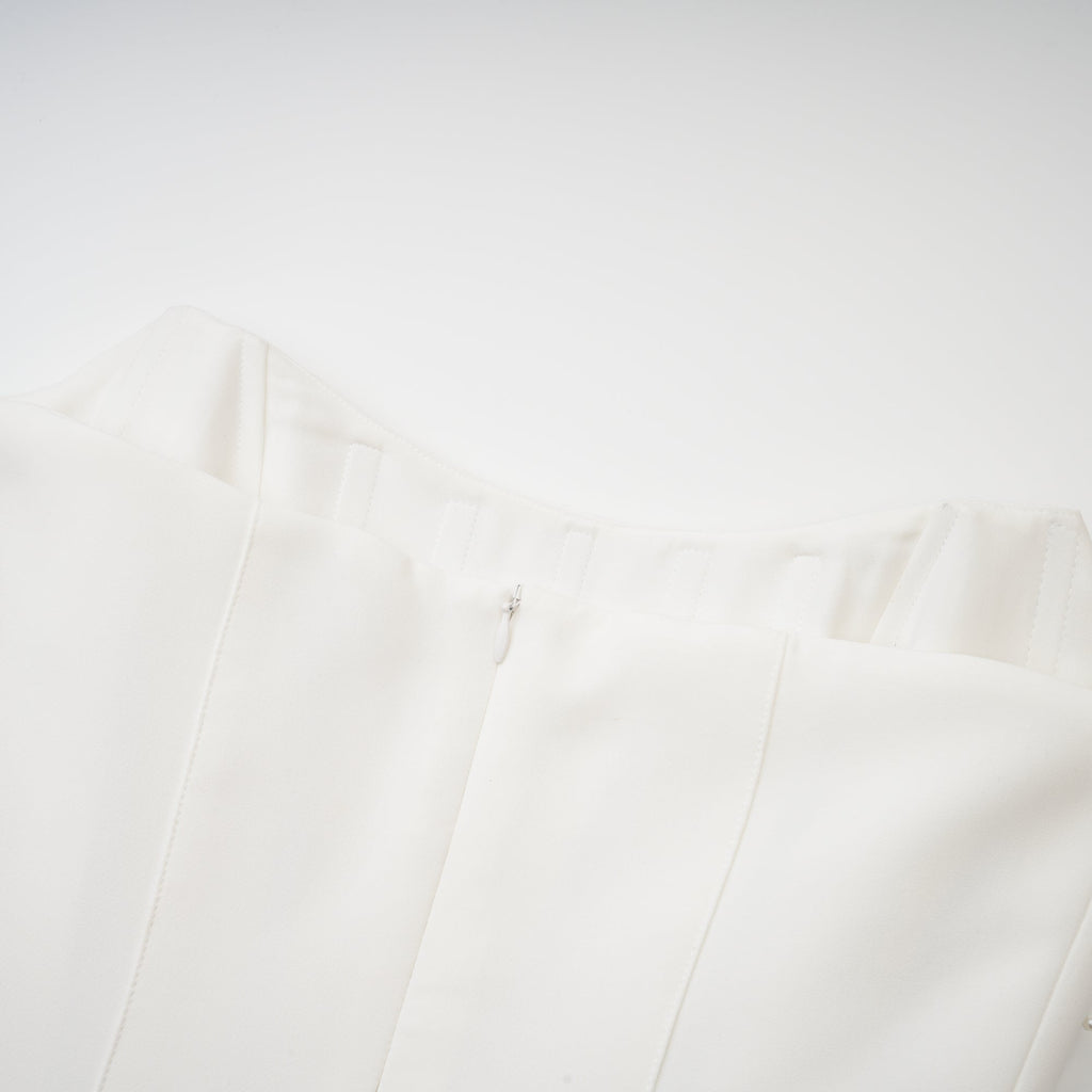 Melisande white embellished midi dress