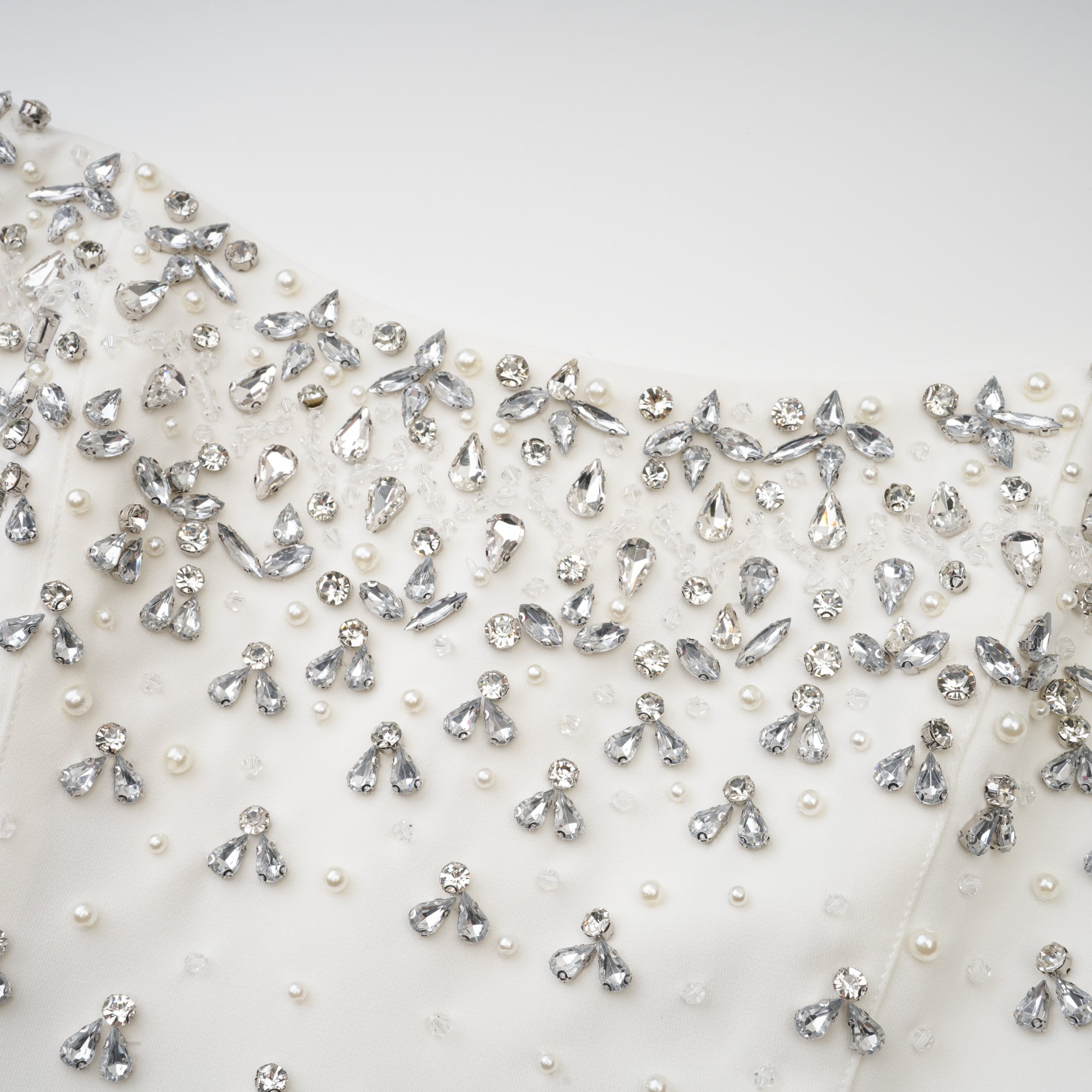 Melisande white embellished midi dress