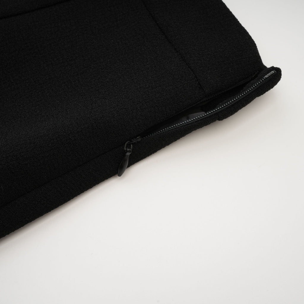 Uaine Black Two-Piece Jacket and Skirt Set