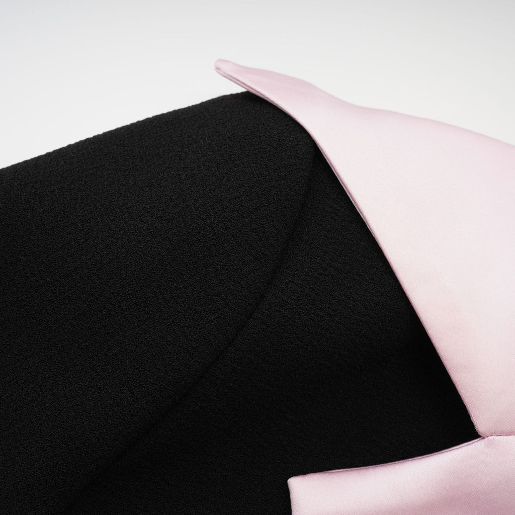 Uaine Black Two-Piece Jacket and Skirt Set