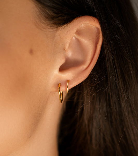 Oorbellen oval twister