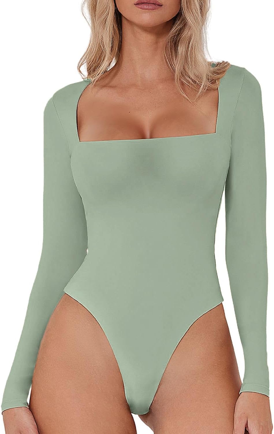 Naya | Longsleeve Body met Vierkante Hals