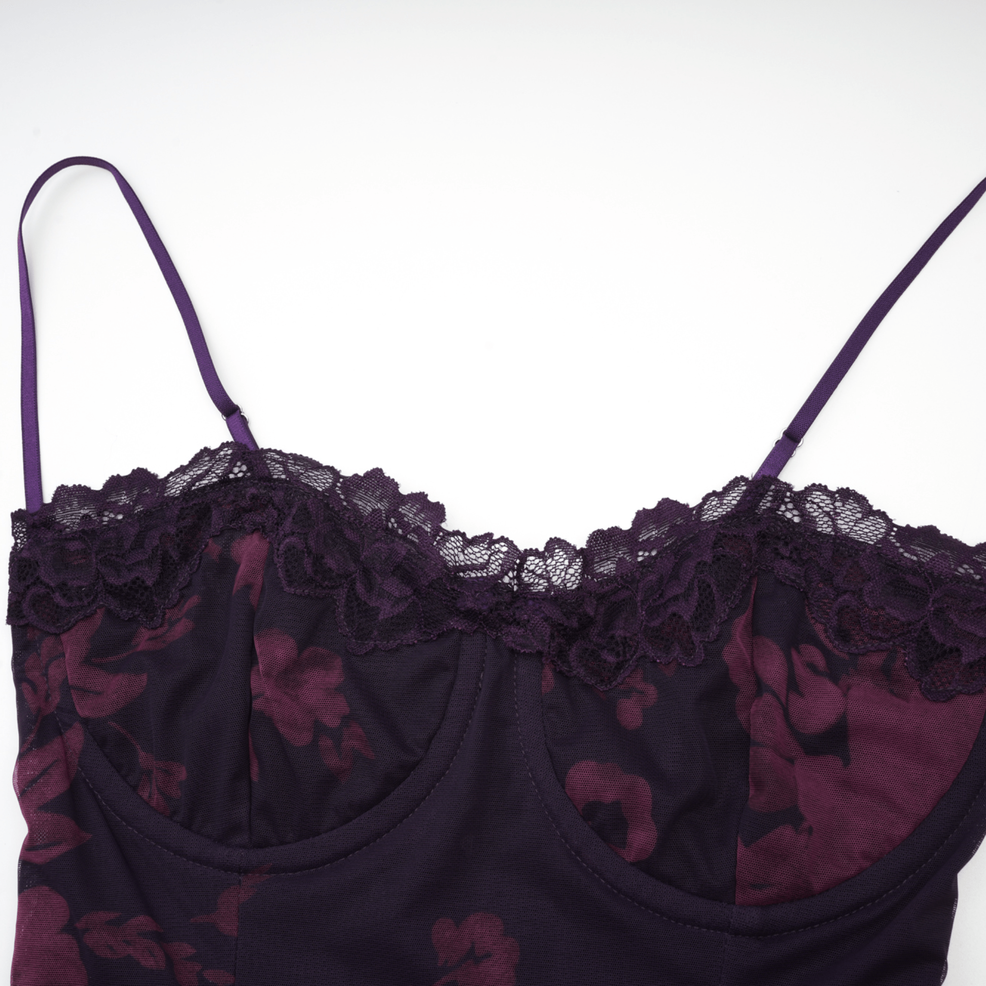 Róisín purple floral-print midi dress