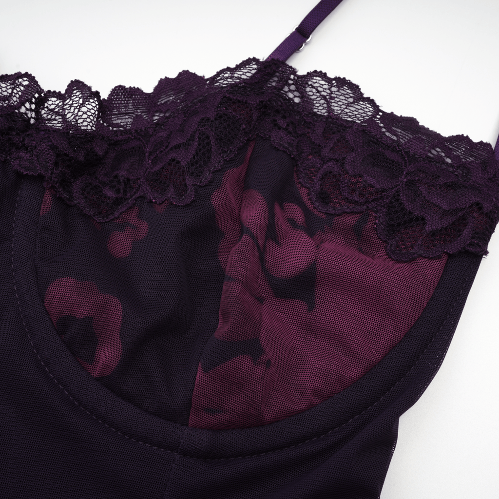 Róisín purple floral-print midi dress