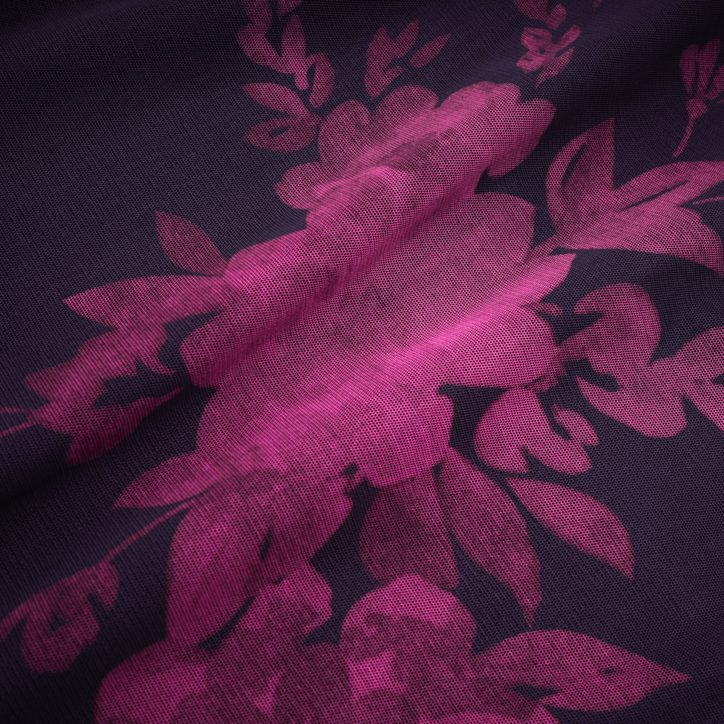 Róisín purple floral-print midi dress