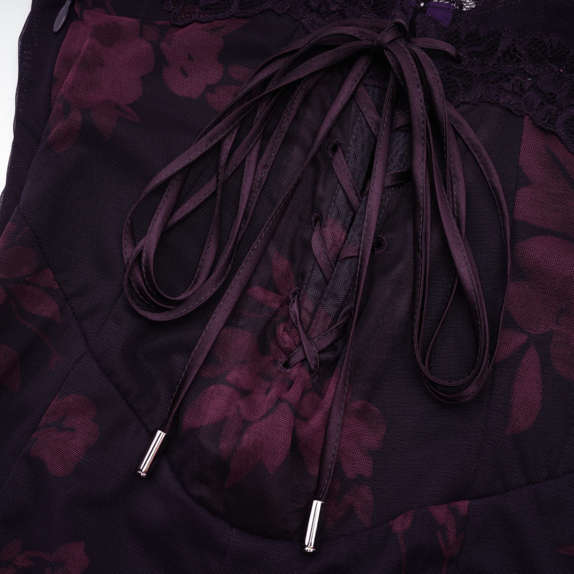 Róisín purple floral-print midi dress