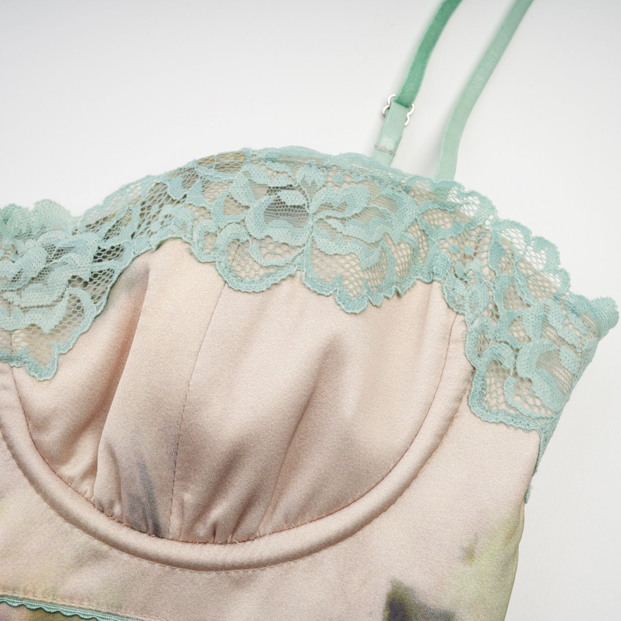 Sanne floral-print lace-trim midi dress