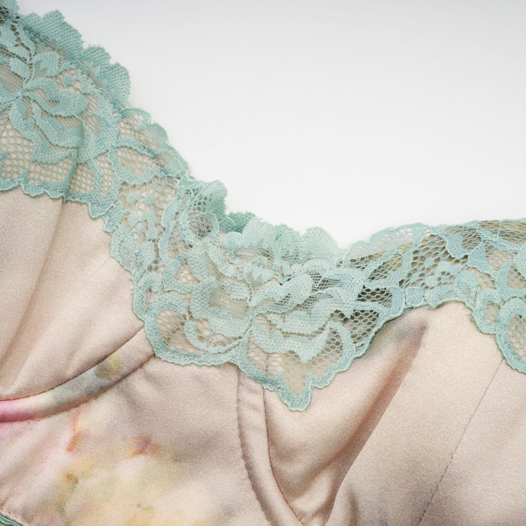 Sanne floral-print lace-trim midi dress