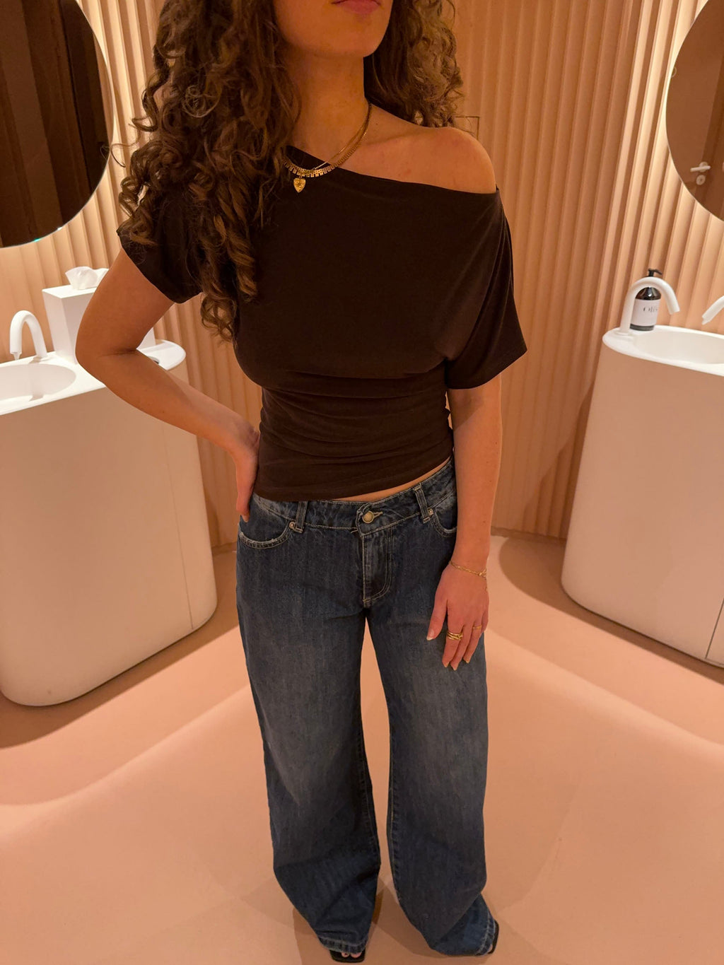 Miry | One‑Shoulder Top met Korte Mouw