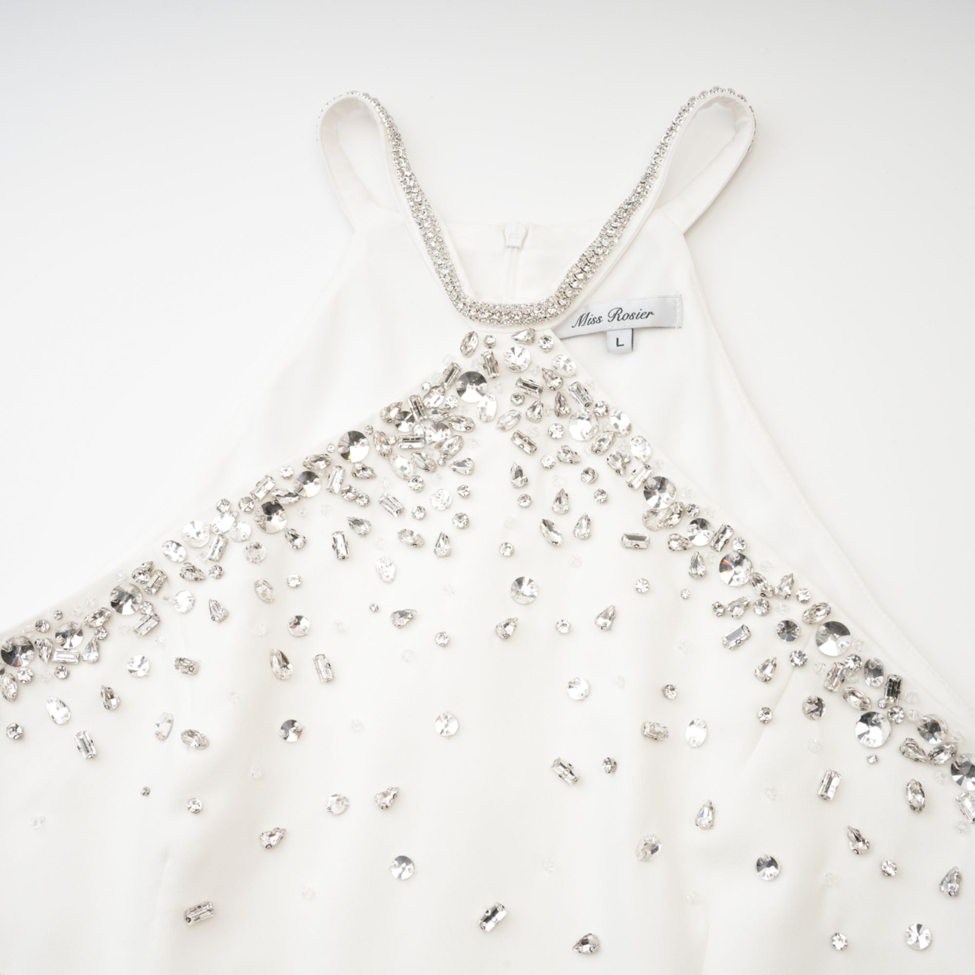 Xanthea white embellished mini dress