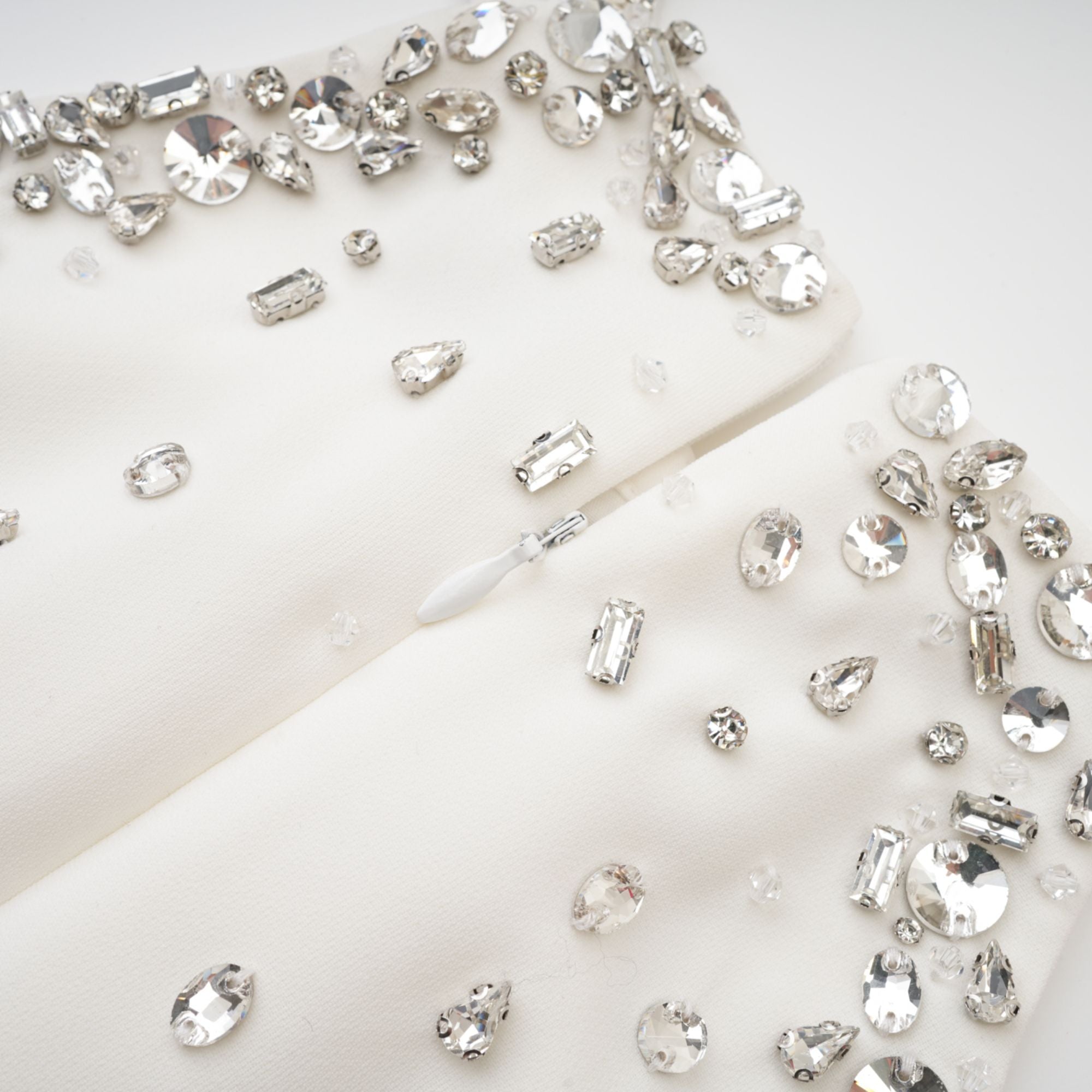 Xanthea white embellished mini dress