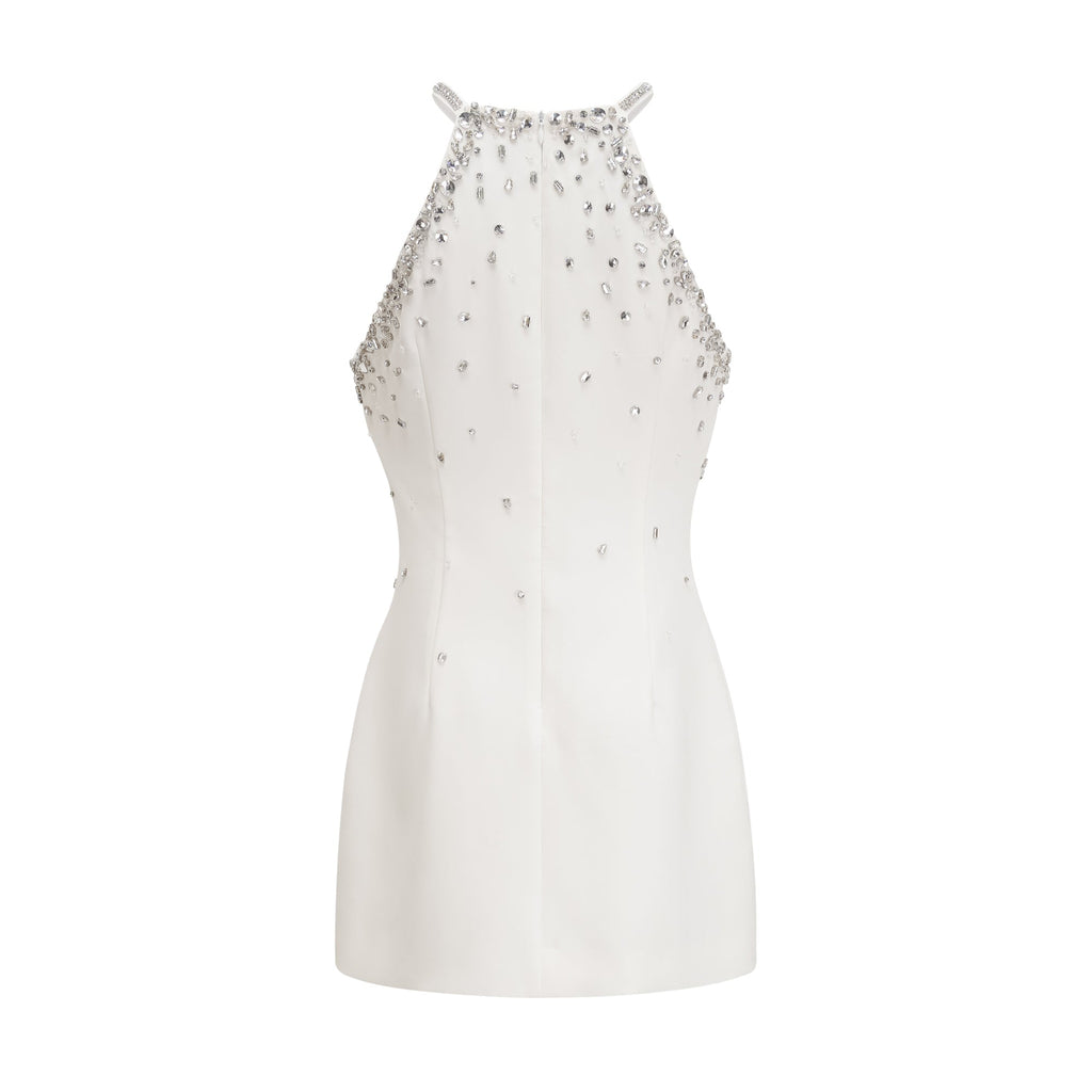Xanthea white embellished mini dress